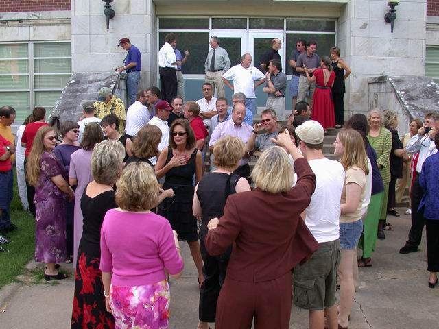 photo on the front steps of the old Ardmore High.